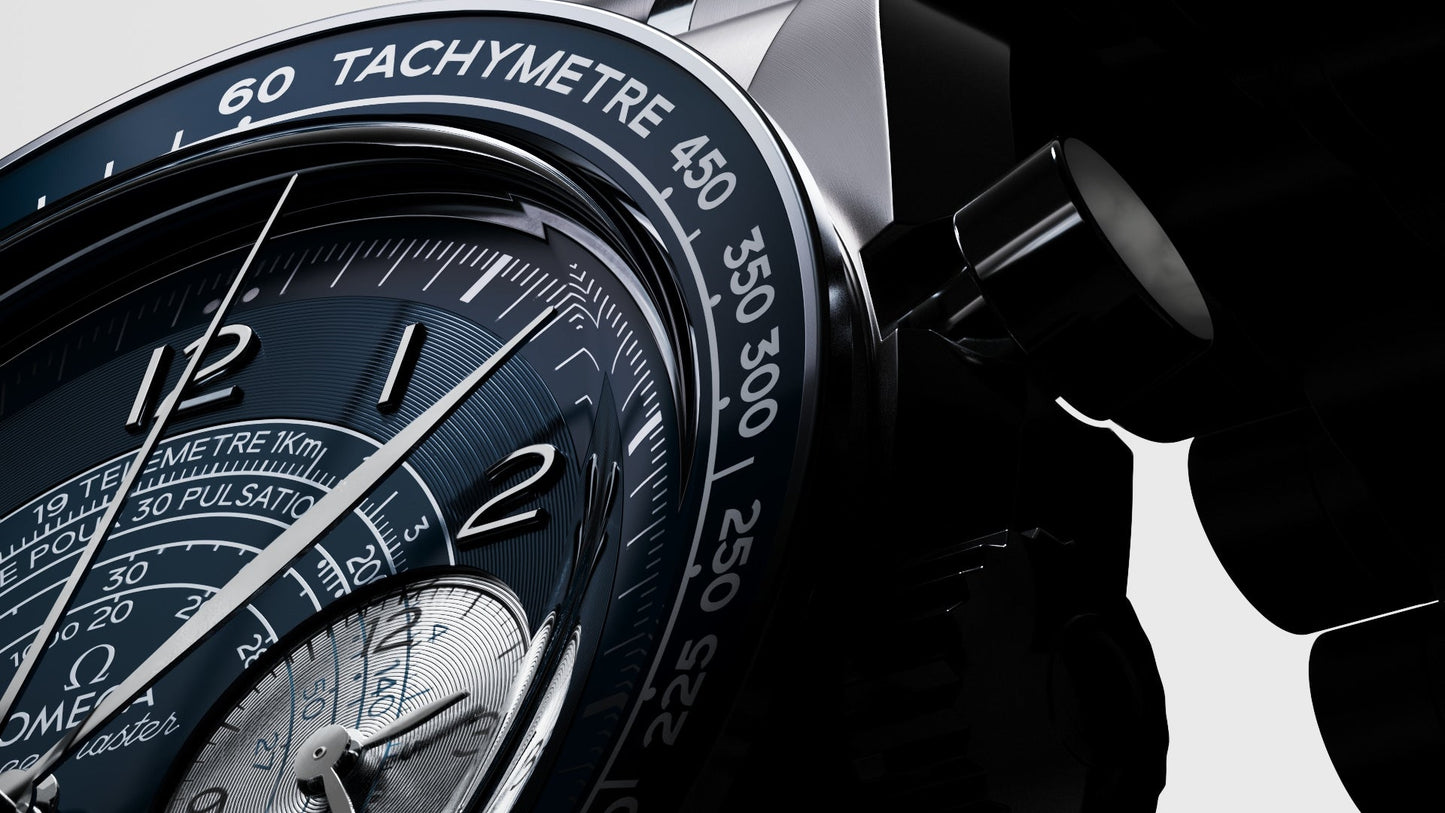 Speedmaster Chronoscope 43 mm, steel on steel