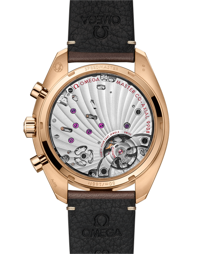 Speedmaster Chronoscope 43 mm, Bronze gold on leather strap