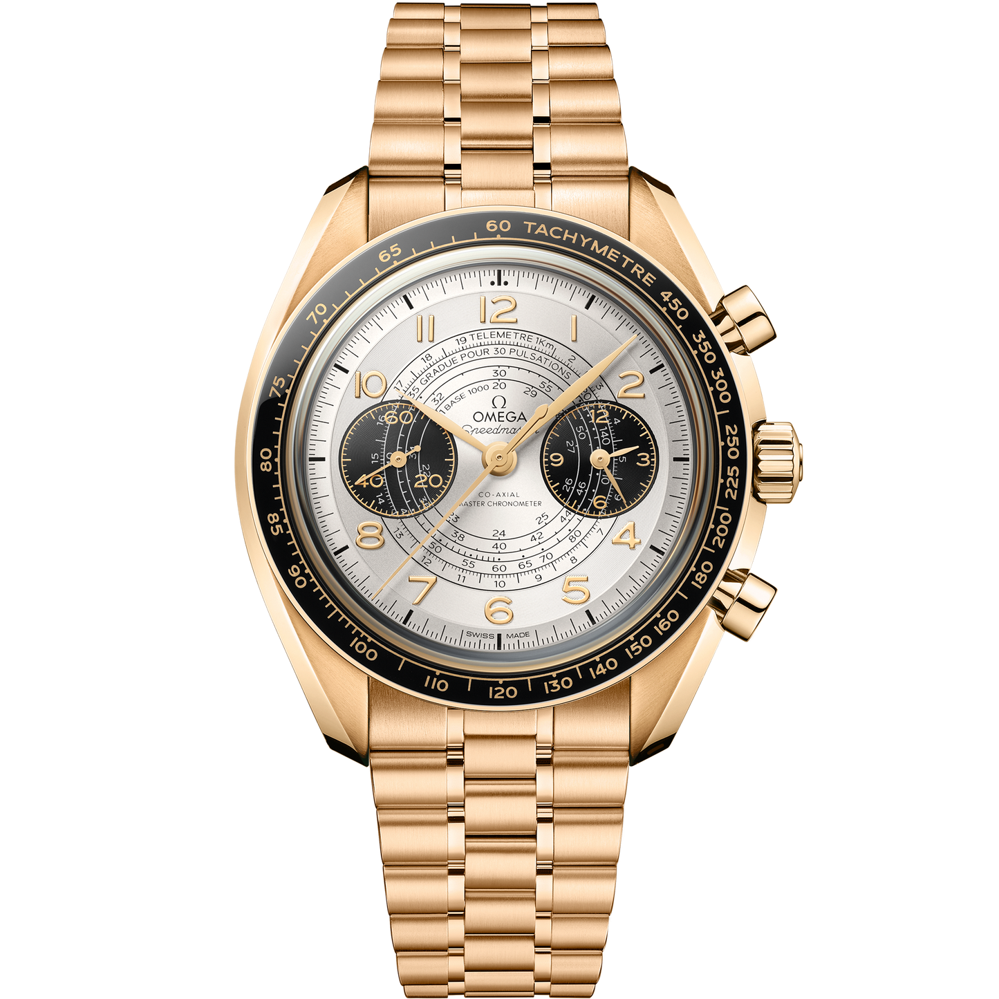 Speedmaster Chronoscope 43 mm, Moonshine™ gold on Moonshine™ gold