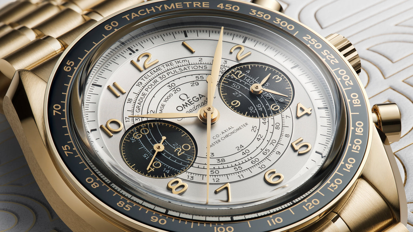 Speedmaster Chronoscope 43 mm, Moonshine™ gold on Moonshine™ gold