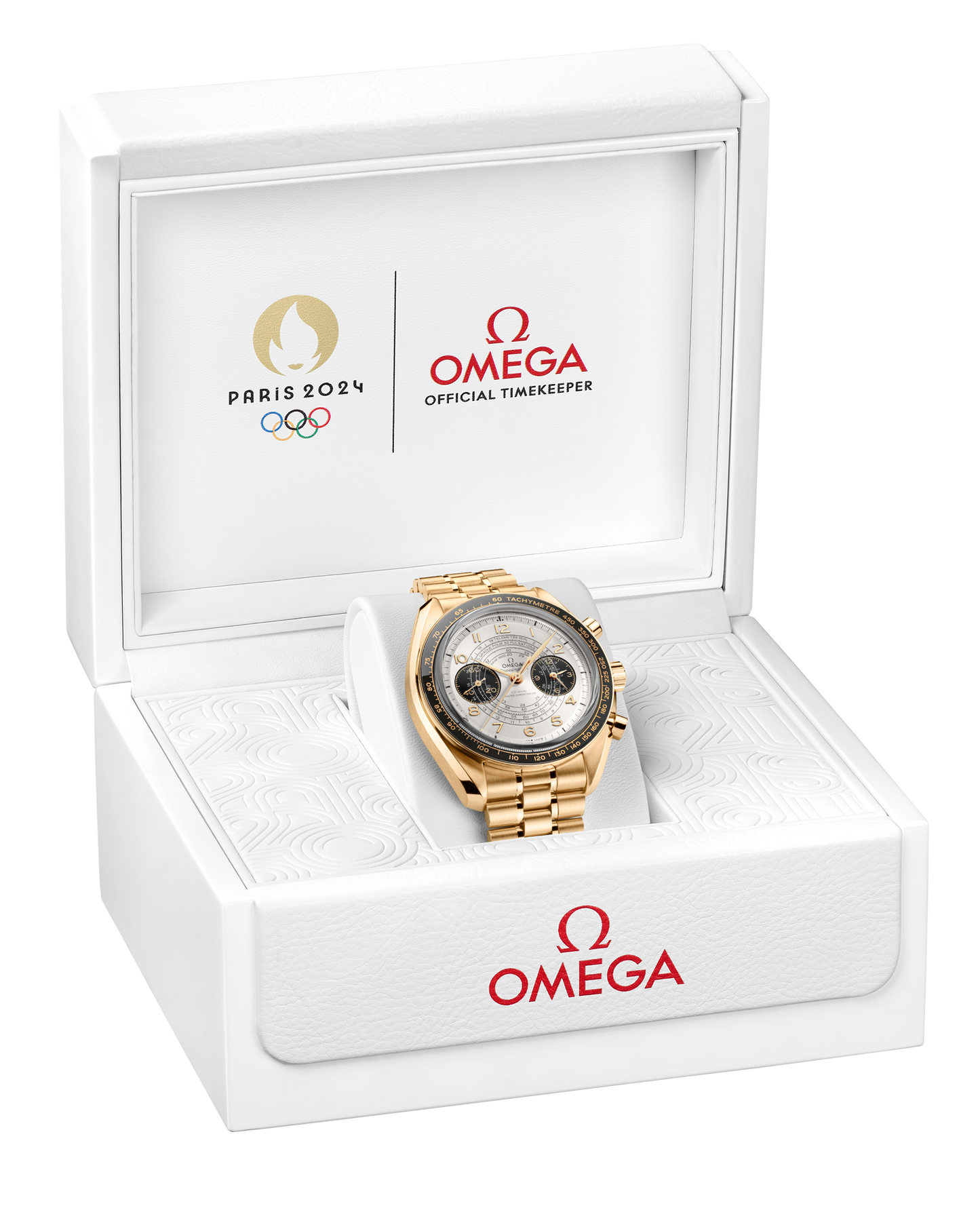 Speedmaster Chronoscope 43 mm, Moonshine™ gold on Moonshine™ gold