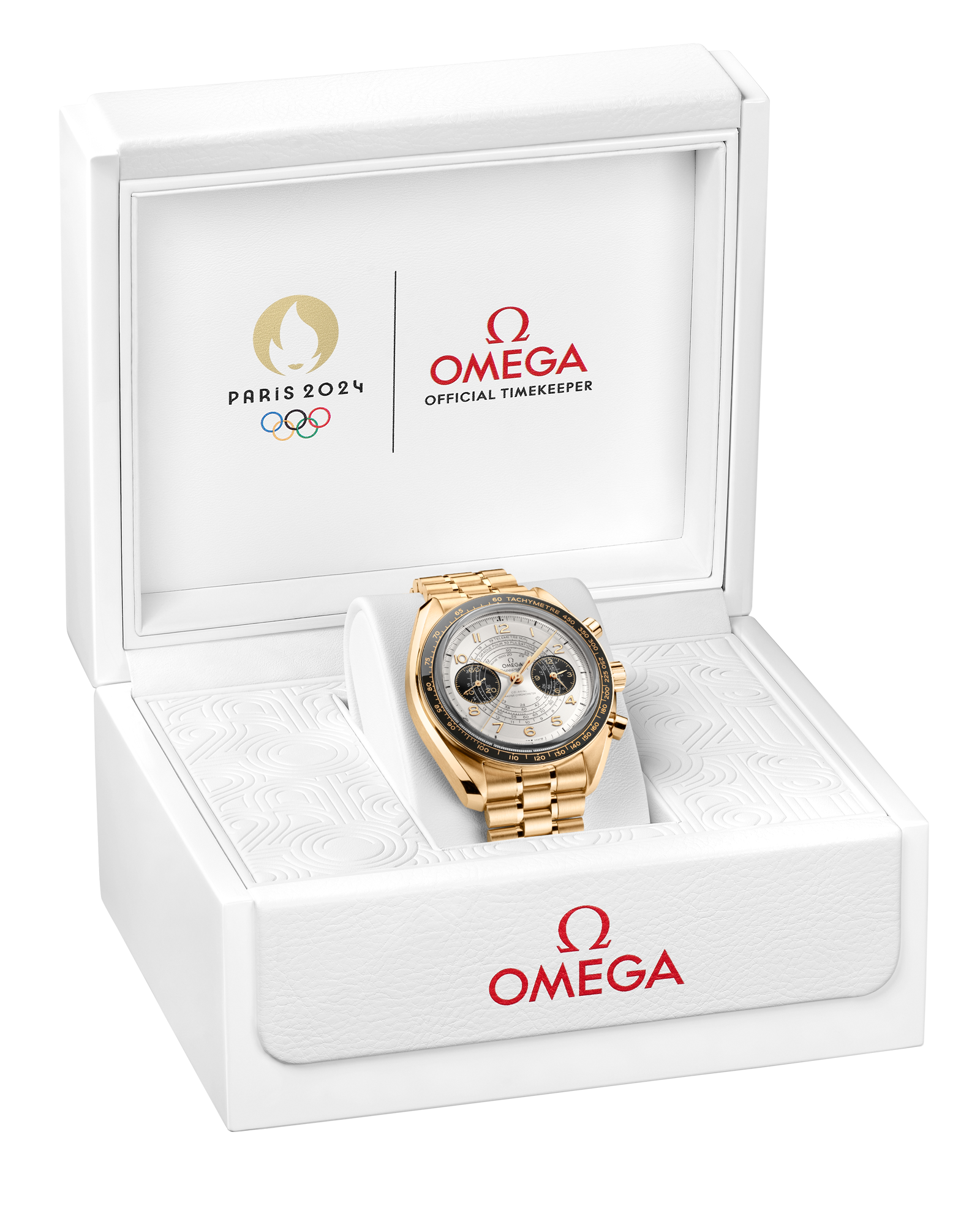 Speedmaster Chronoscope 43 mm, Moonshine™ gold on Moonshine™ gold