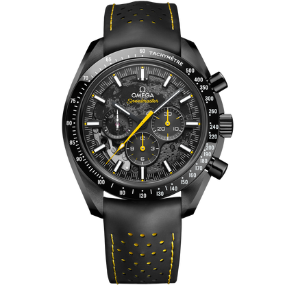 Speedmaster Dark Side of the Moon 44.25 mm, black ceramic on rubber strap