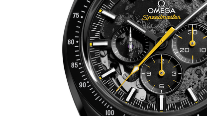 Speedmaster Dark Side of the Moon 44.25 mm, black ceramic on rubber strap