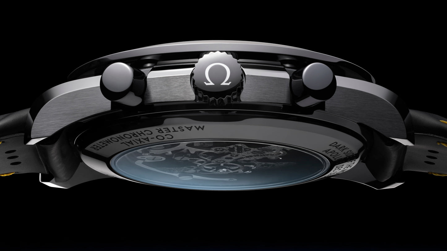 Speedmaster Dark Side of the Moon 44.25 mm, black ceramic on rubber strap