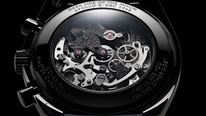 Speedmaster Dark Side of the Moon 44.25 mm, black ceramic on rubber strap