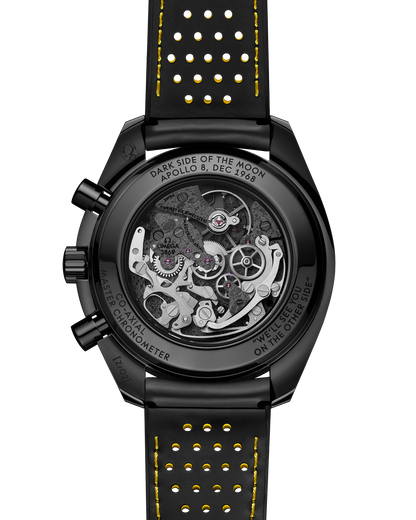 Speedmaster Dark Side of the Moon 44.25 mm, black ceramic on rubber strap