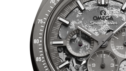 Speedmaster Dark Side of the Moon 44.25 mm, grey ceramic on coated nylon fabric strap