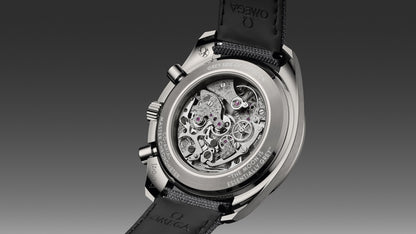 Speedmaster Dark Side of the Moon 44.25 mm, grey ceramic on coated nylon fabric strap