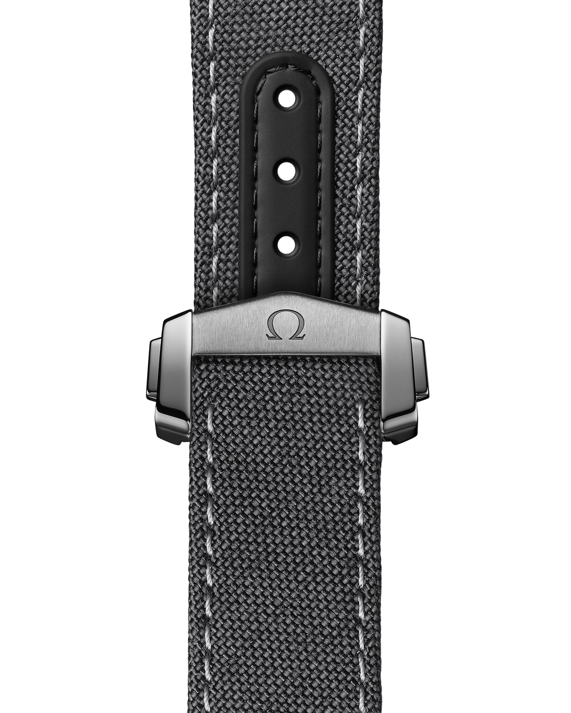 Speedmaster Dark Side of the Moon 44.25 mm, grey ceramic on coated nylon fabric strap