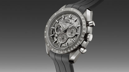 Speedmaster Dark Side of the Moon 44.25 mm, grey ceramic on rubber strap