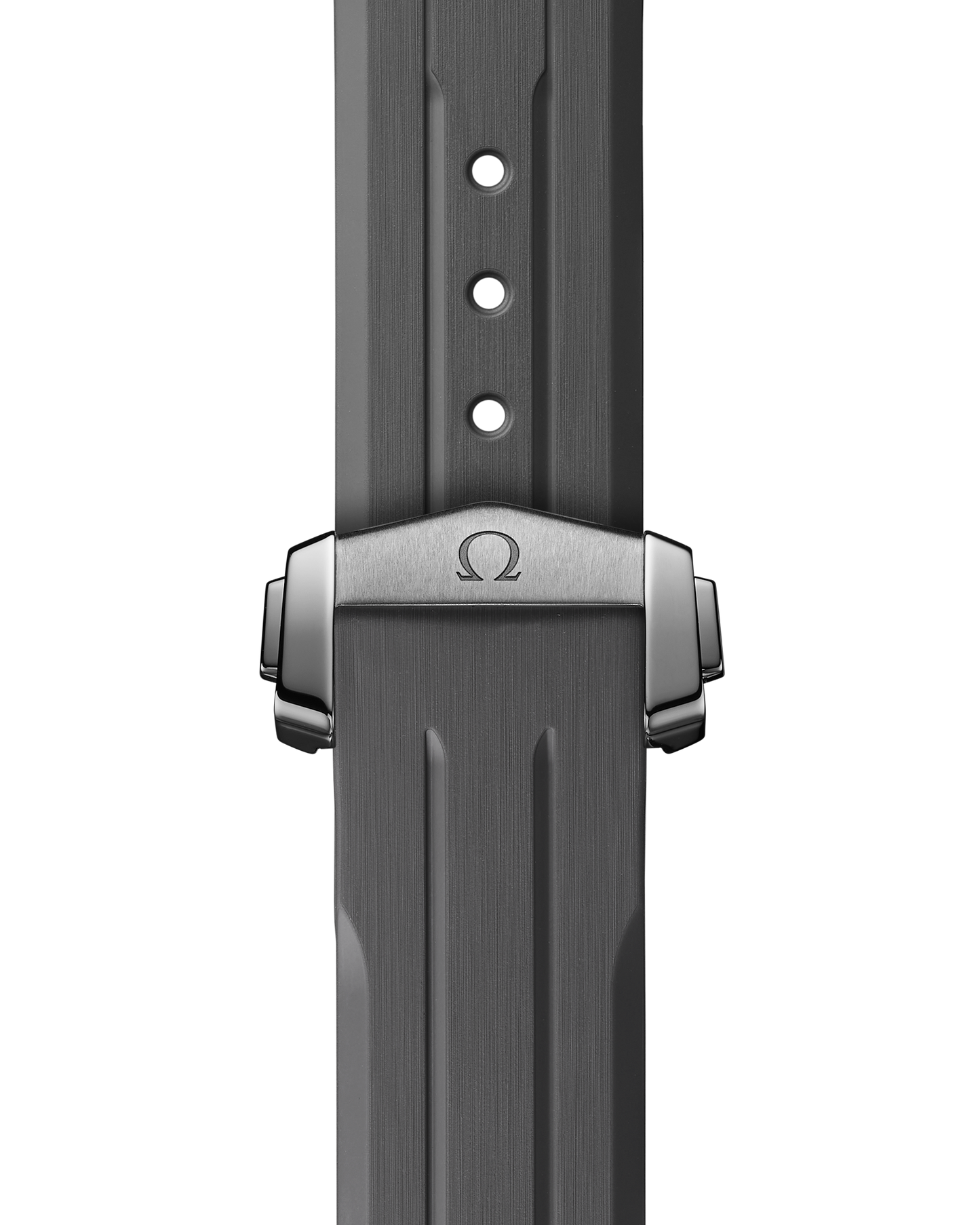 Speedmaster Dark Side of the Moon 44.25 mm, grey ceramic on rubber strap
