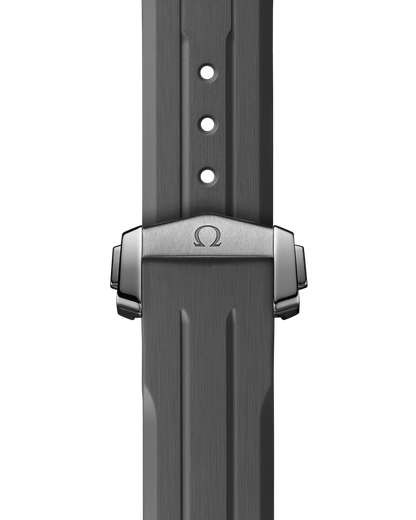 Speedmaster Dark Side of the Moon 44.25 mm, grey ceramic on rubber strap