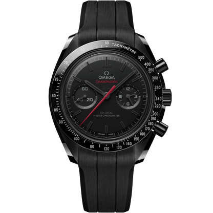 Speedmaster Dark Side of the Moon 44.25 mm, black ceramic on rubber strap