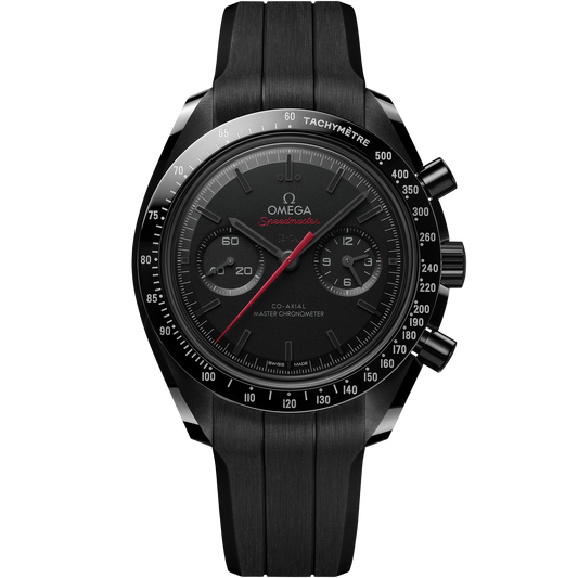Speedmaster Dark Side of the Moon 44.25 mm, black ceramic on rubber strap