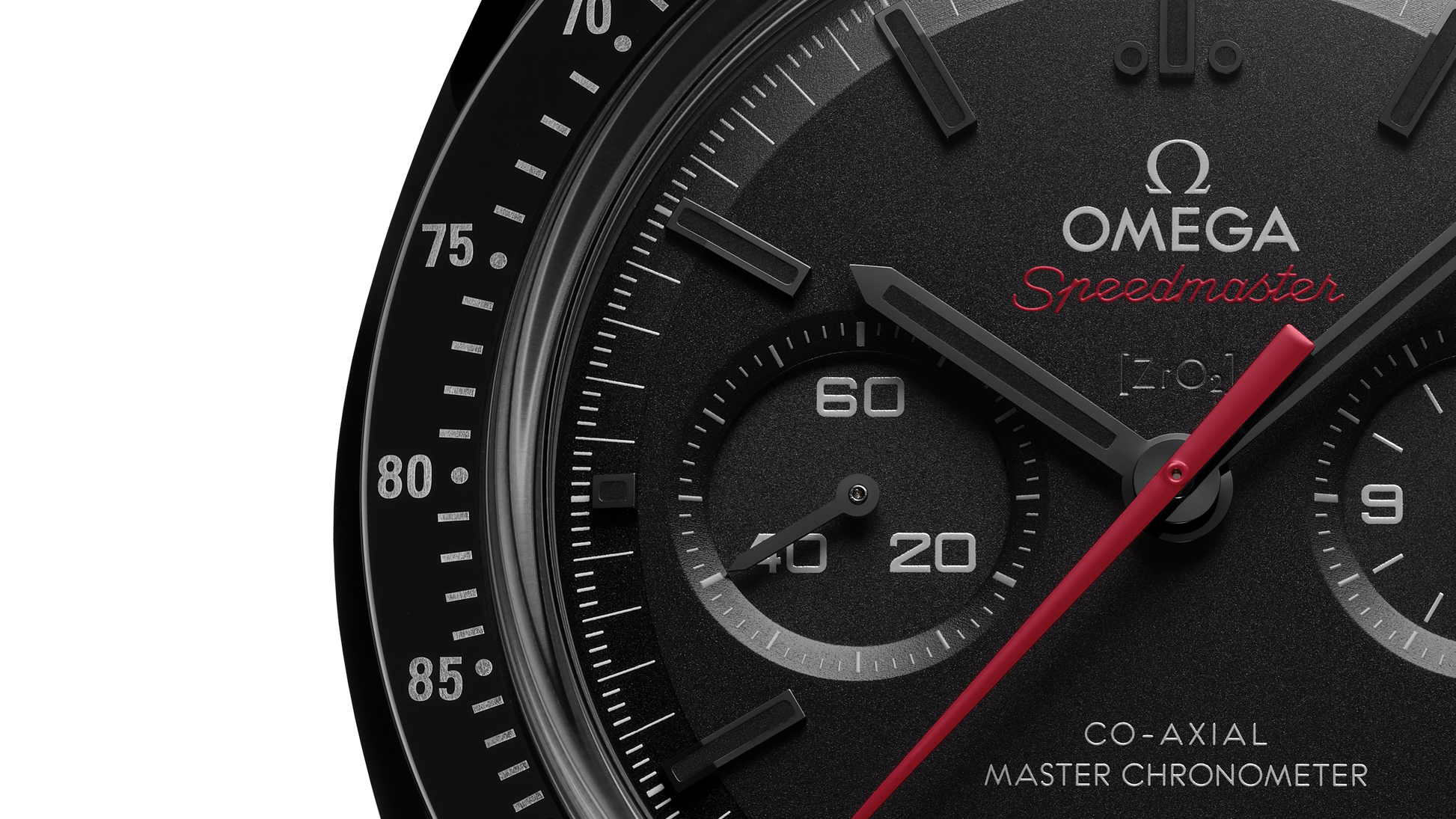 Speedmaster Dark Side of the Moon 44.25 mm, black ceramic on rubber strap