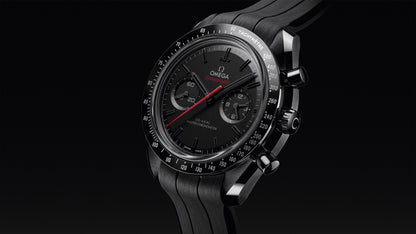 Speedmaster Dark Side of the Moon 44.25 mm, black ceramic on rubber strap