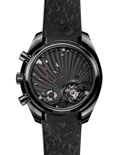 Speedmaster Dark Side of the Moon 44.25 mm, black ceramic on rubber strap
