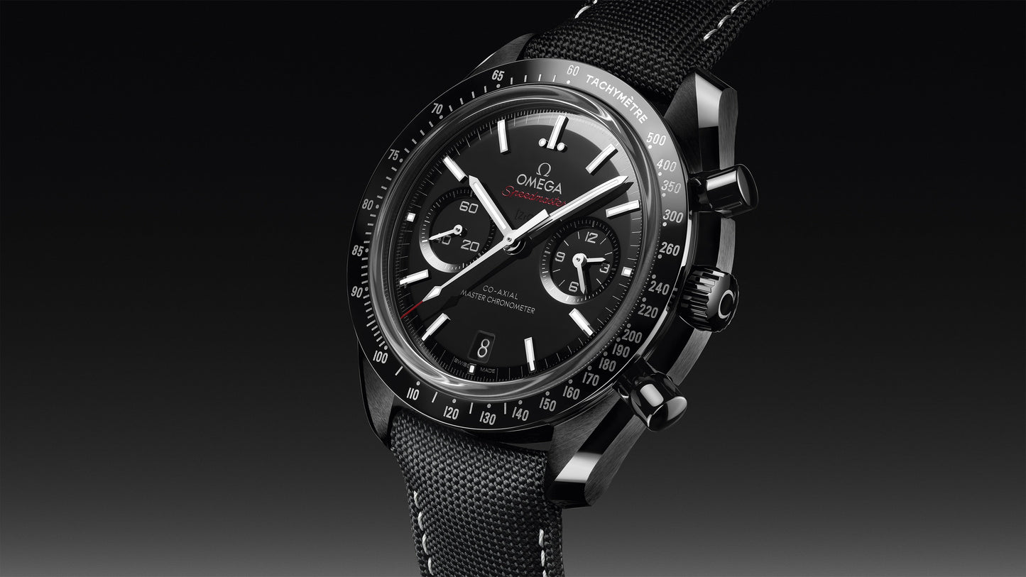 Speedmaster Dark Side of the Moon 44.25 mm, black ceramic on coated nylon fabric strap