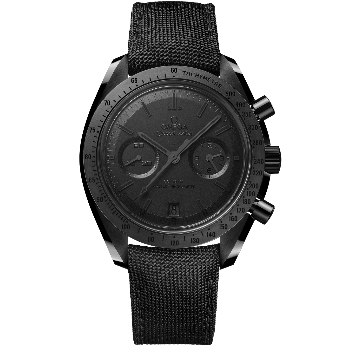 Speedmaster Dark Side of the Moon 44.25 mm, black ceramic on coated nylon fabric strap
