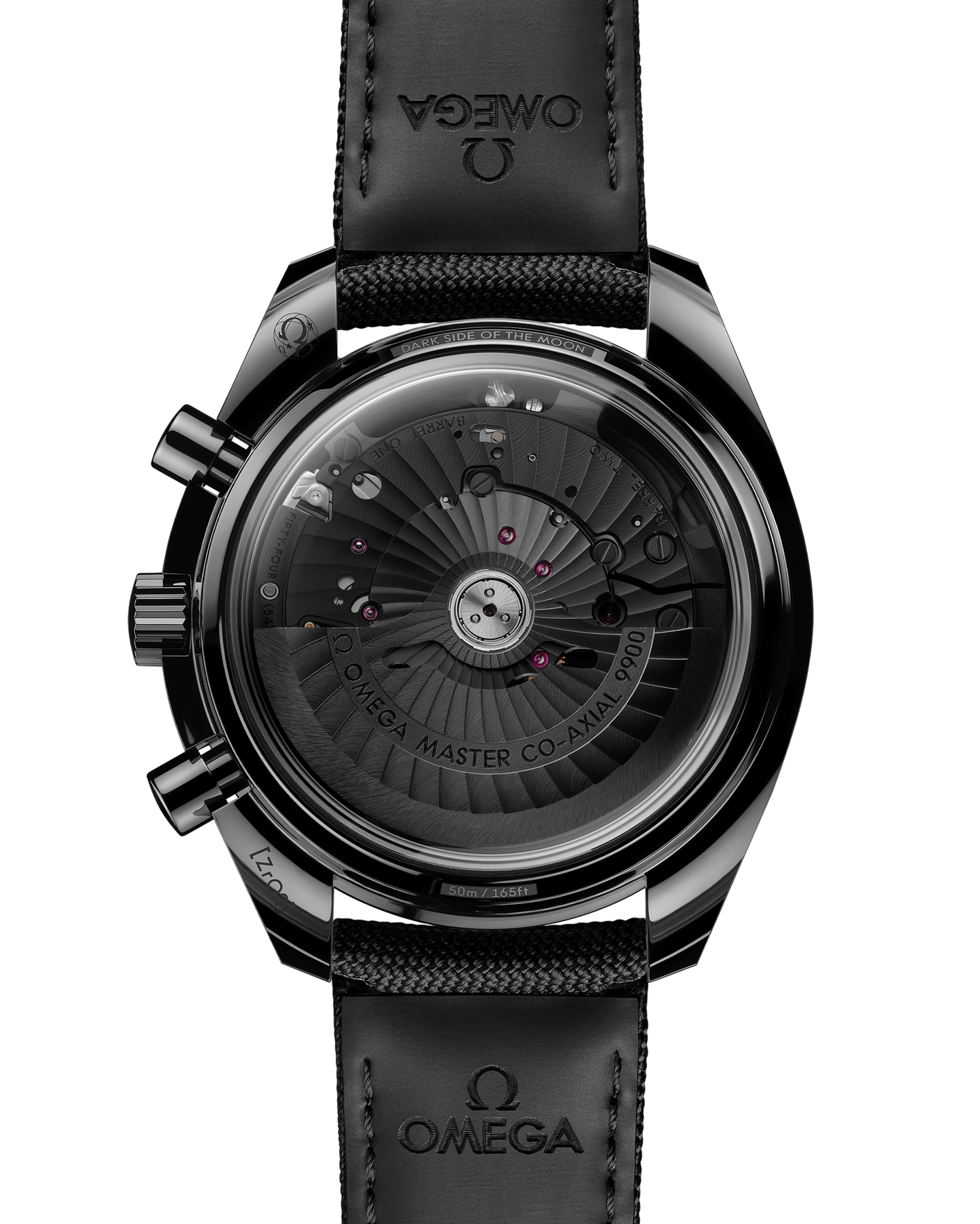 Speedmaster Dark Side of the Moon 44.25 mm, black ceramic on coated nylon fabric strap