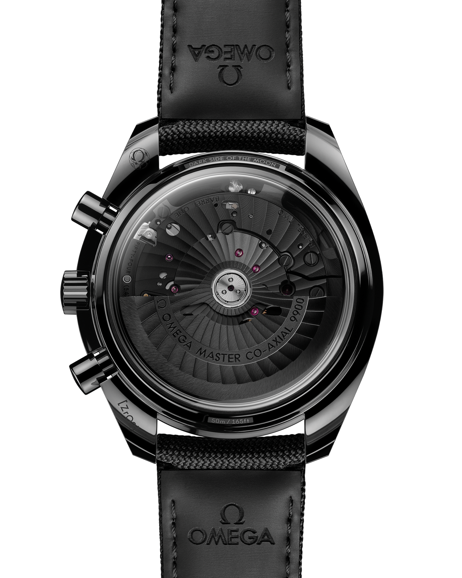 Speedmaster Dark Side of the Moon 44.25 mm, black ceramic on coated nylon fabric strap