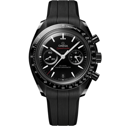Speedmaster Dark Side of the Moon 44.25 mm, black ceramic on rubber strap