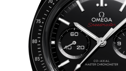 Speedmaster Dark Side of the Moon 44.25 mm, black ceramic on rubber strap
