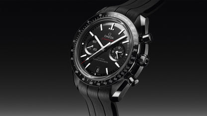 Speedmaster Dark Side of the Moon 44.25 mm, black ceramic on rubber strap