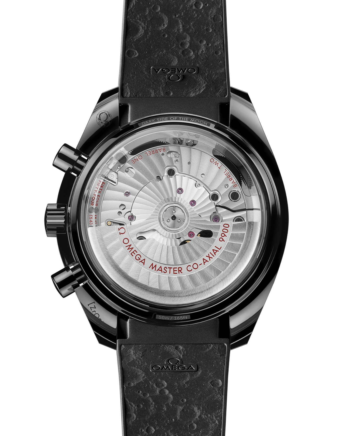 Speedmaster Dark Side of the Moon 44.25 mm, black ceramic on rubber strap