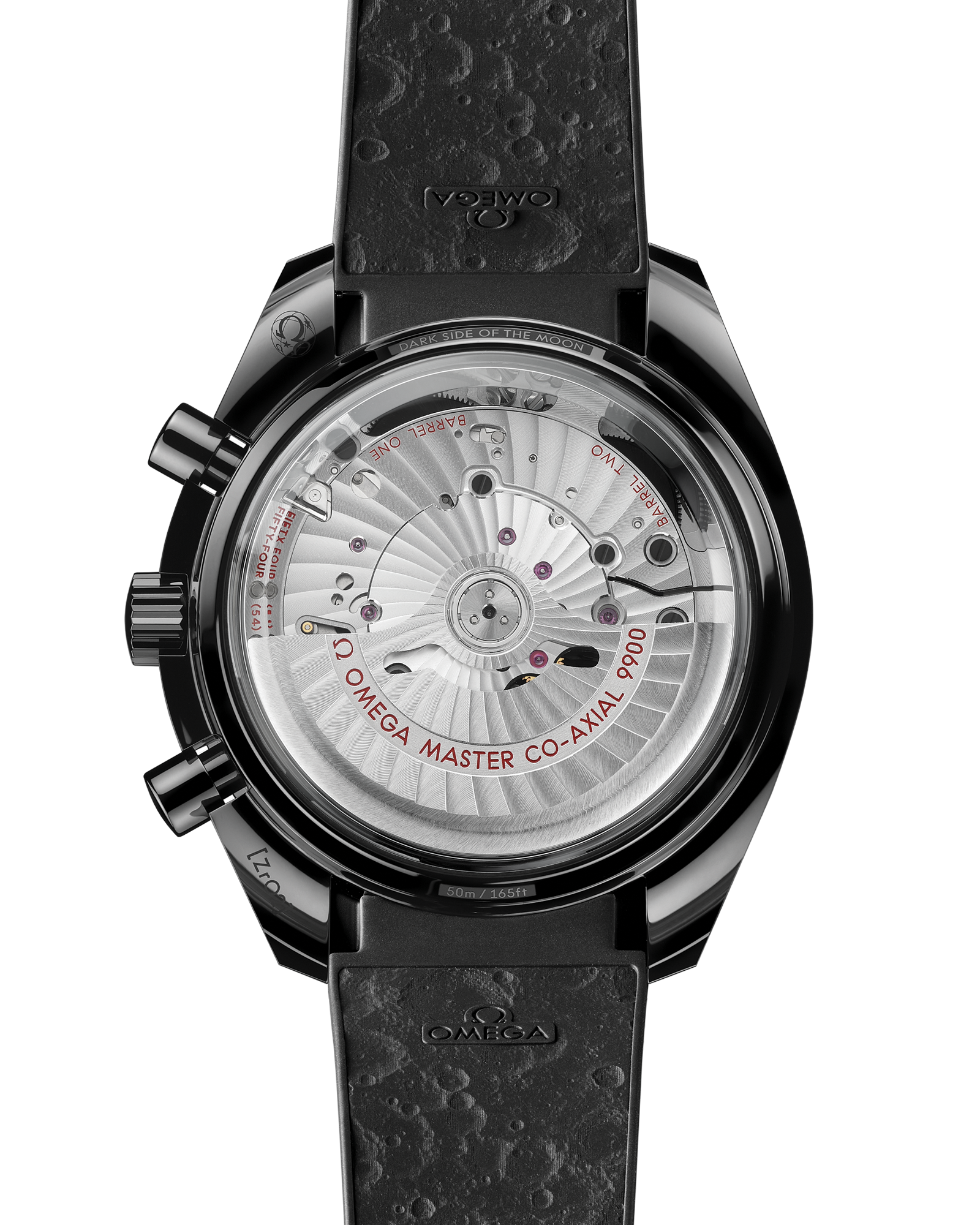 Speedmaster Dark Side of the Moon 44.25 mm, black ceramic on rubber strap