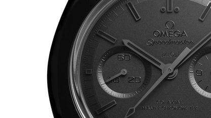 Speedmaster Dark Side of the Moon 44.25 mm, black ceramic on rubber strap