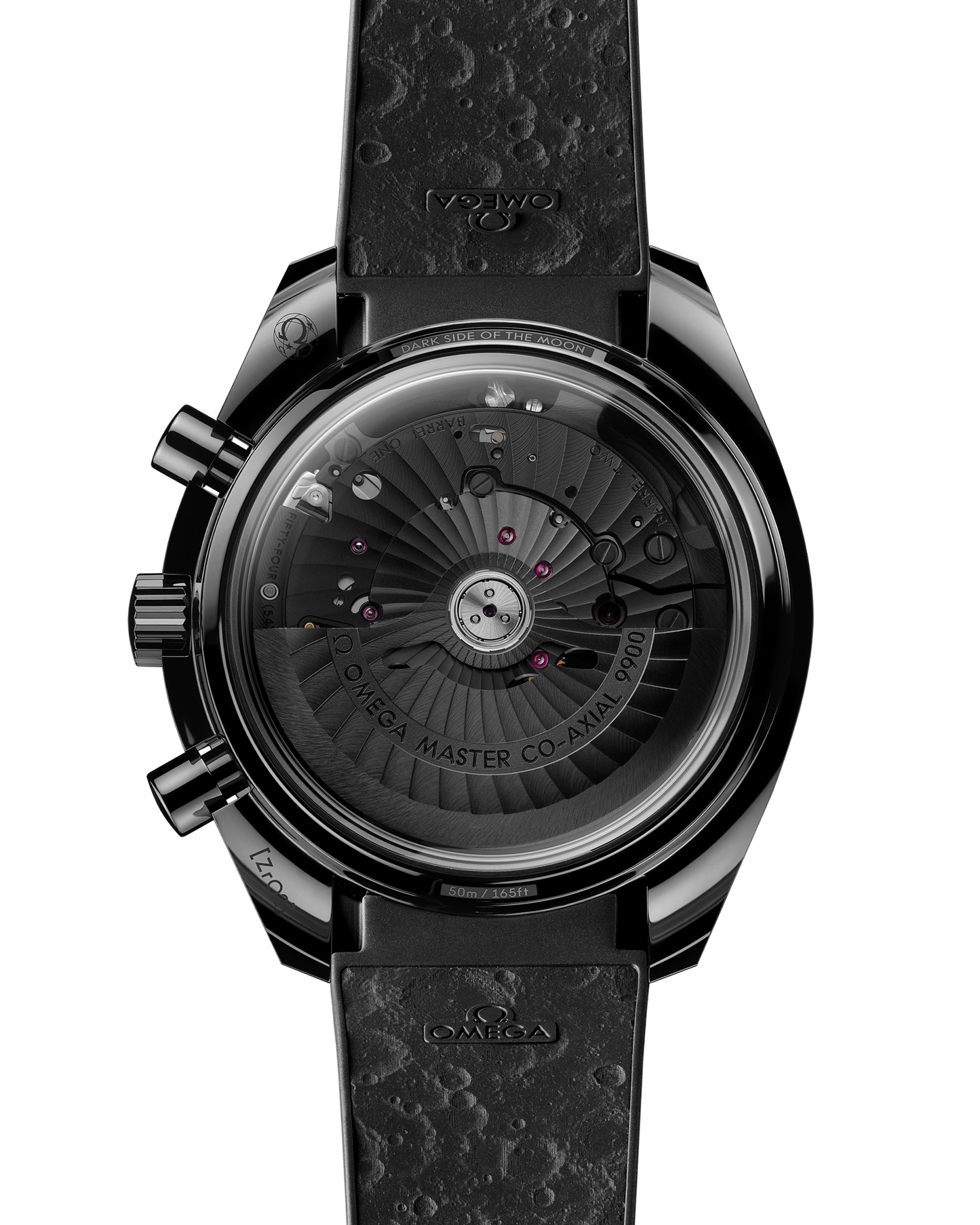 Speedmaster Dark Side of the Moon 44.25 mm, black ceramic on rubber strap