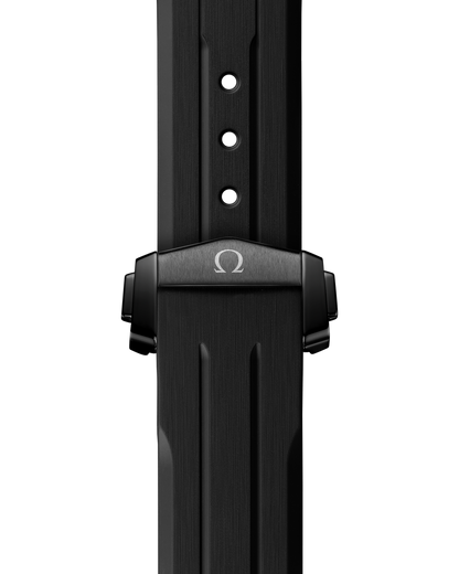 Speedmaster Dark Side of the Moon 44.25 mm, black ceramic on rubber strap