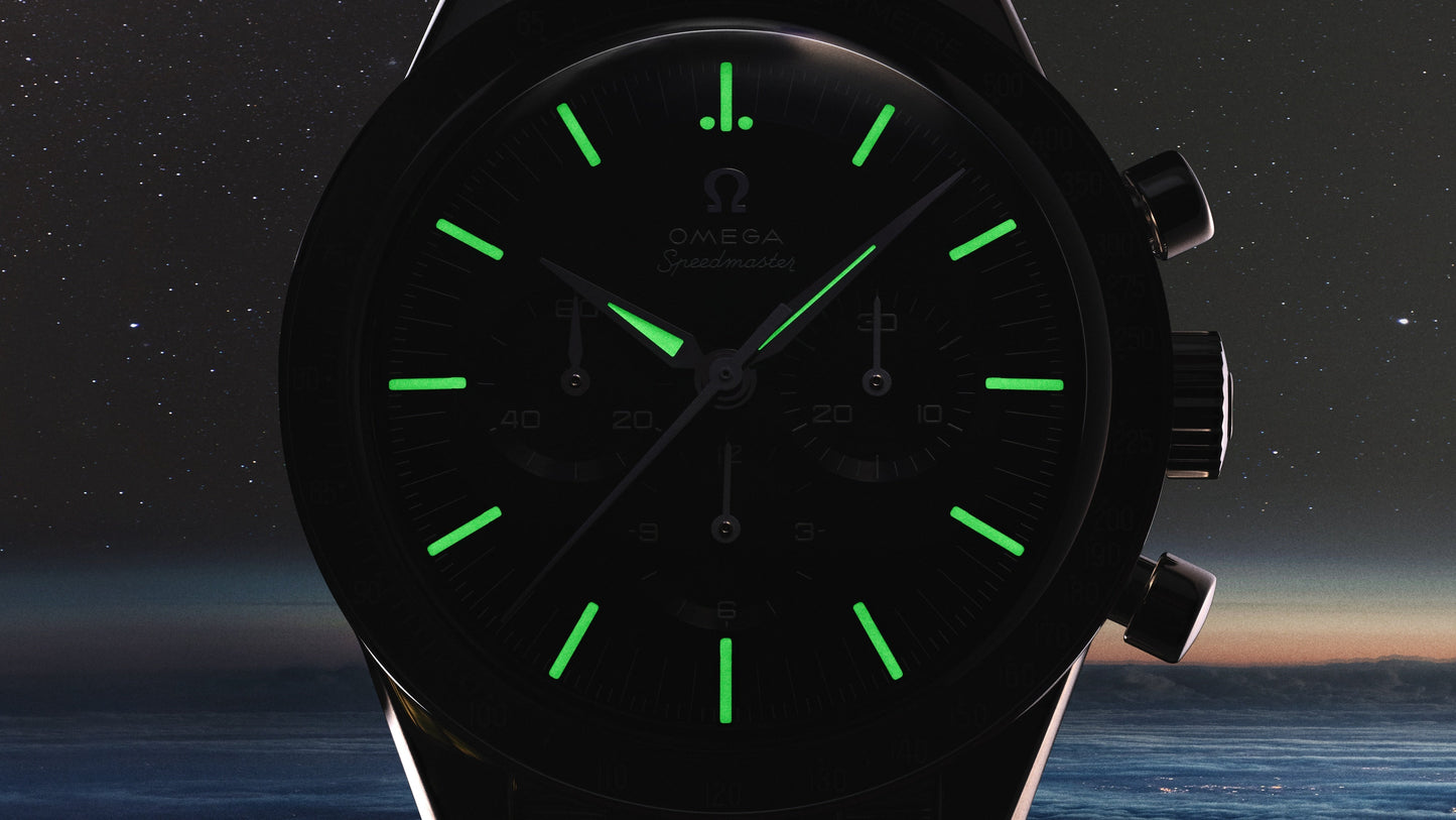 Speedmaster First OMEGA in Space 39.7 mm, steel on leather strap