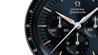 Speedmaster First OMEGA in Space 39.7 mm, steel on leather strap