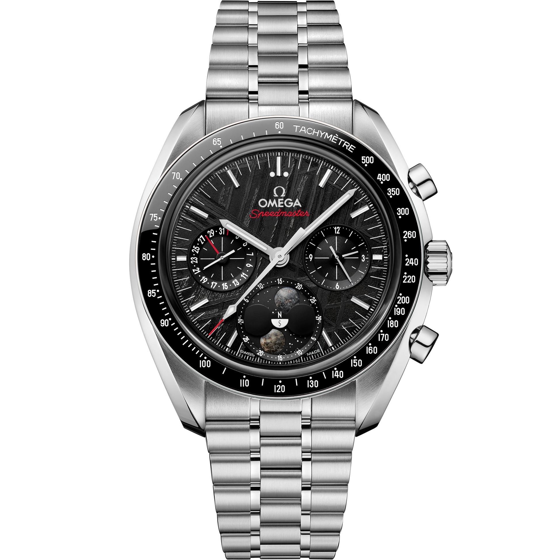 Speedmaster Moonphase 43 mm, steel on steel