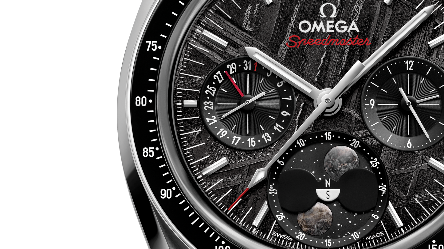 Speedmaster Moonphase 43 mm, steel on steel
