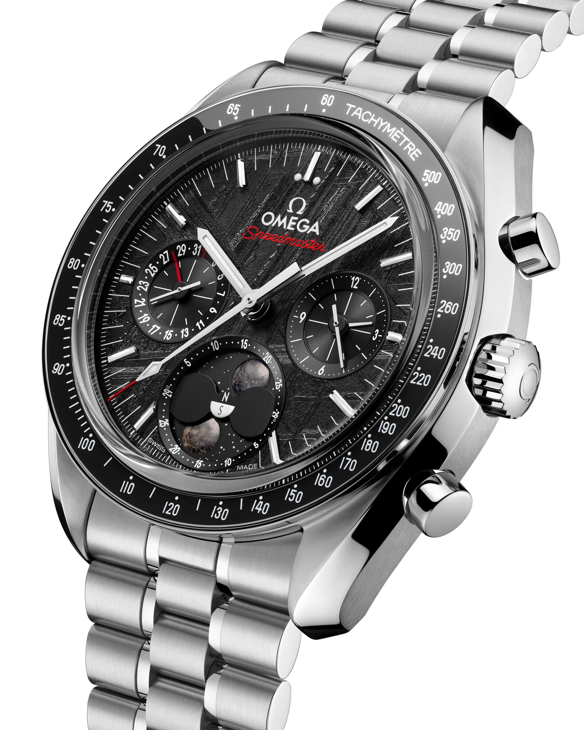 Speedmaster Moonphase 43 mm, steel on steel