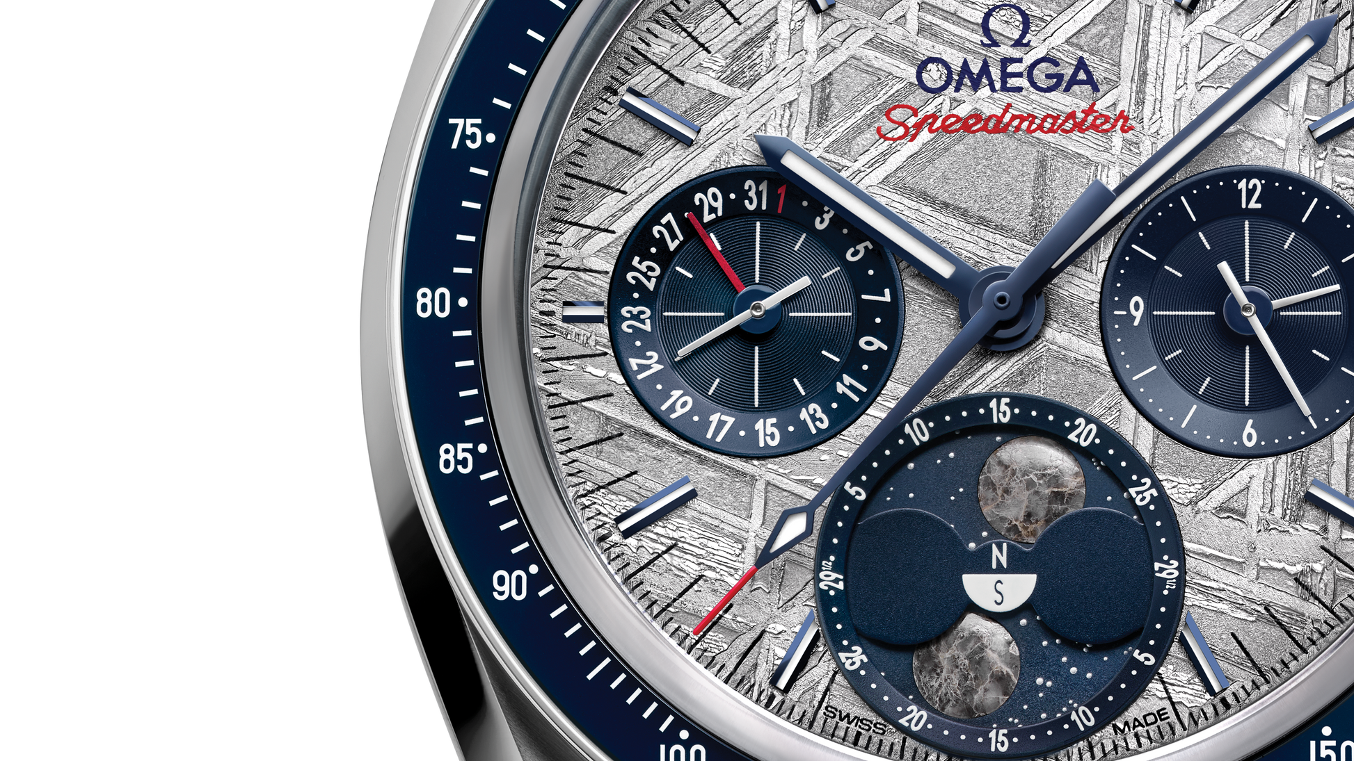 Speedmaster Moonphase 43 mm, steel on steel