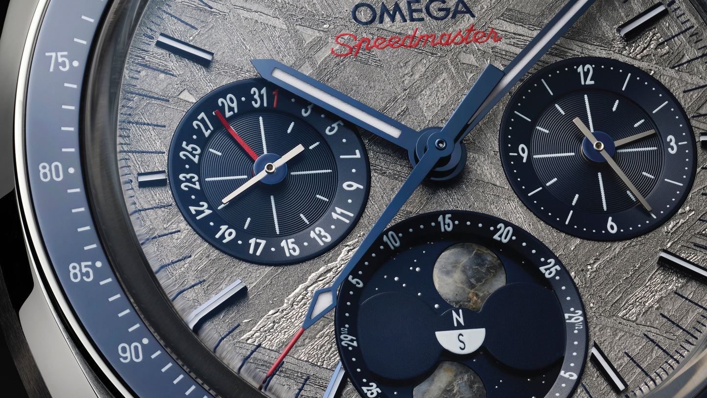 Speedmaster Moonphase 43 mm, steel on steel