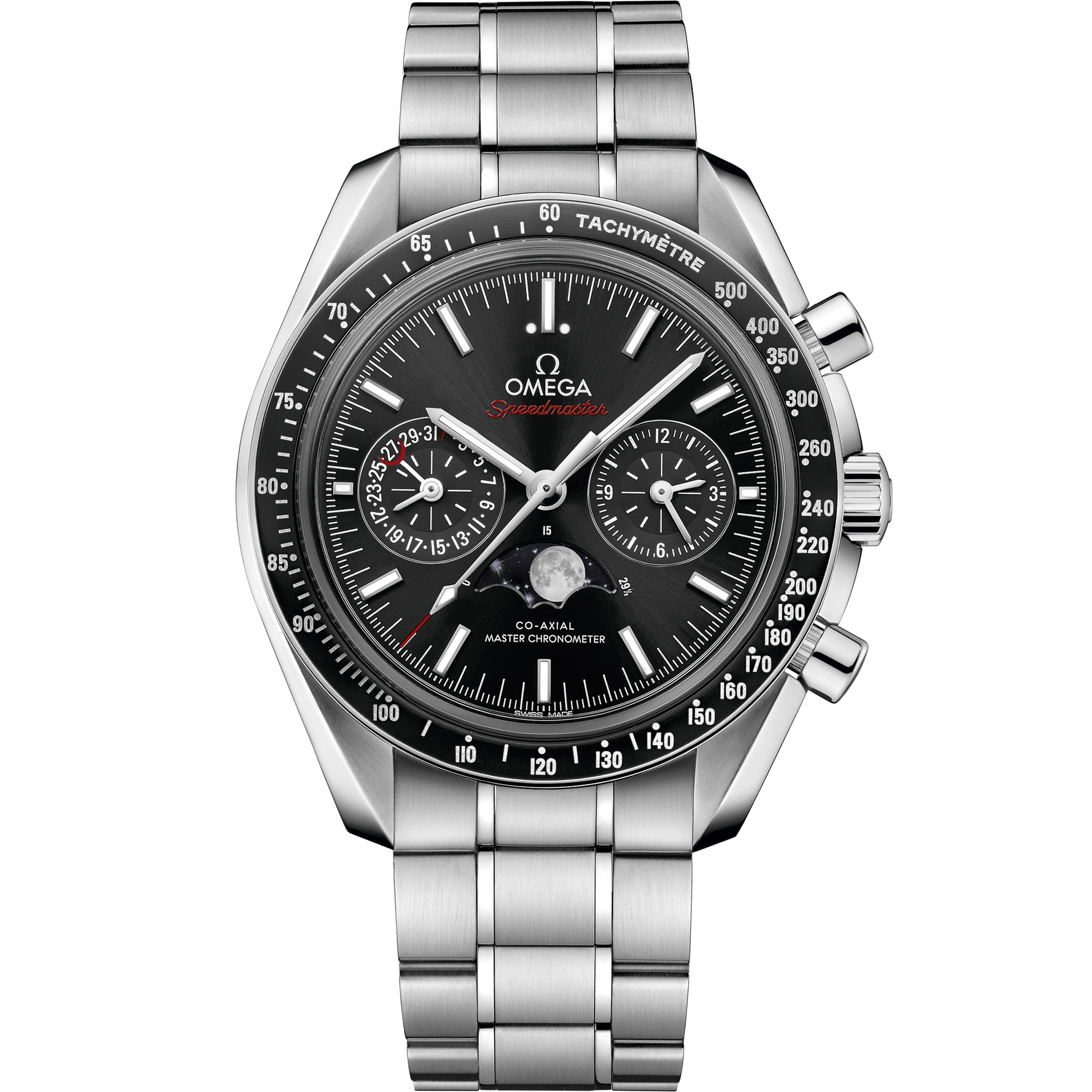 Speedmaster Moonphase 44.25 mm, steel on steel