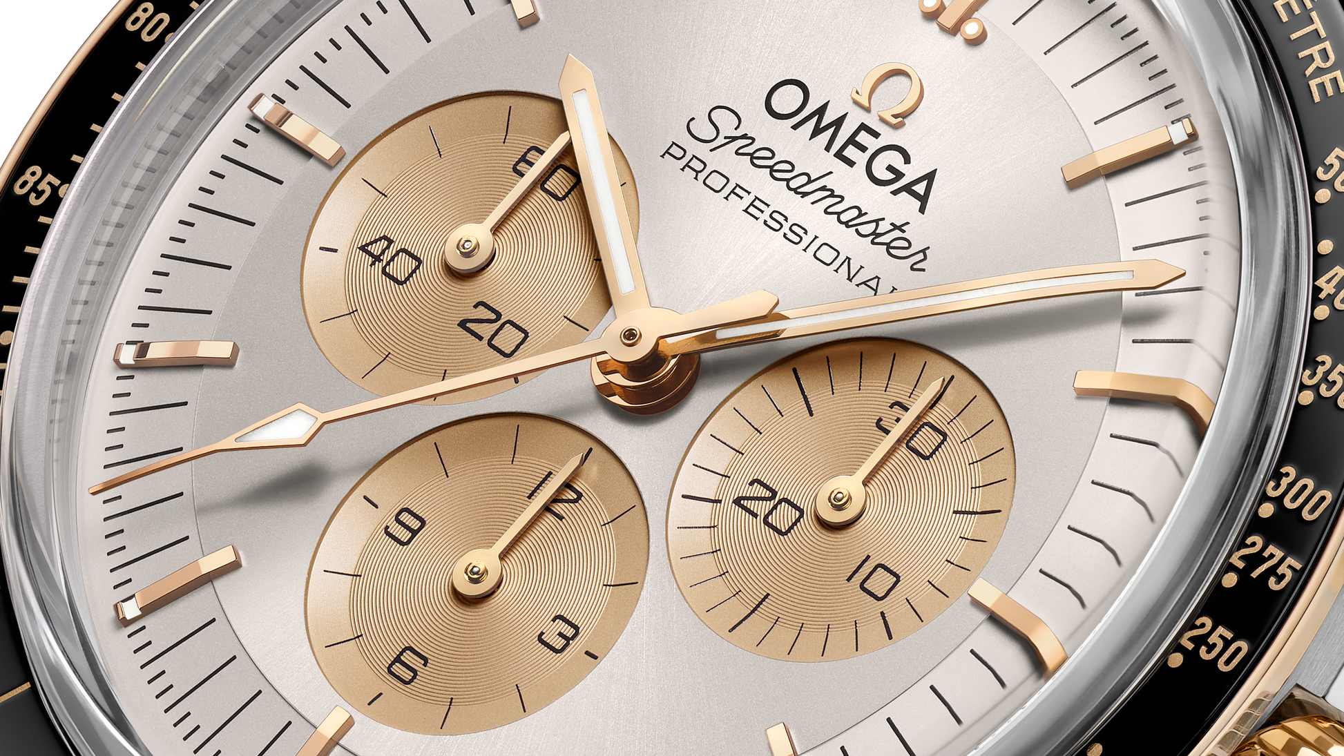 Speedmaster Moonwatch Professional 42 mm, steel ‑ Moonshine™ gold on steel ‑ Moonshine™ gold