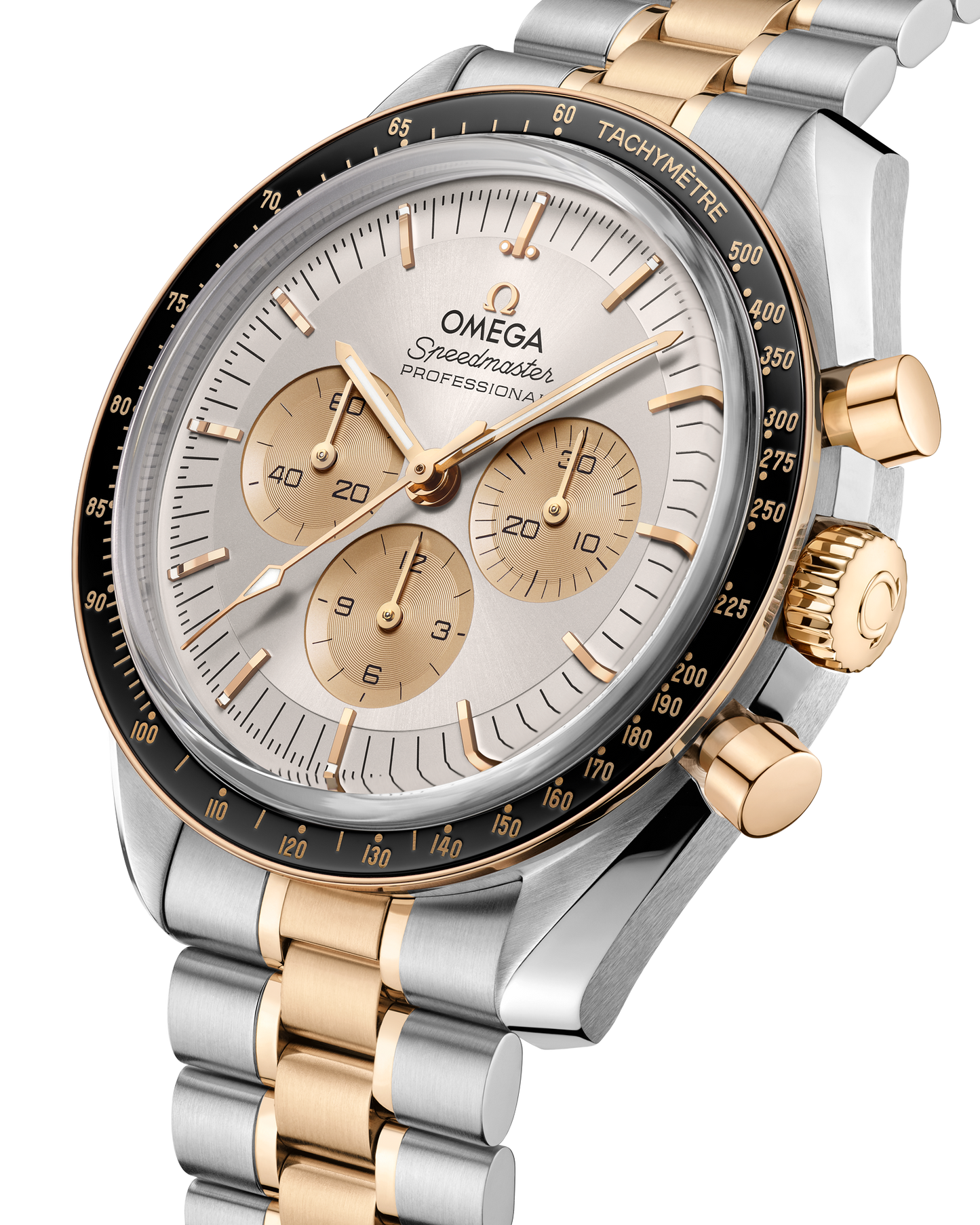 Speedmaster Moonwatch Professional 42 mm, steel ‑ Moonshine™ gold on steel ‑ Moonshine™ gold