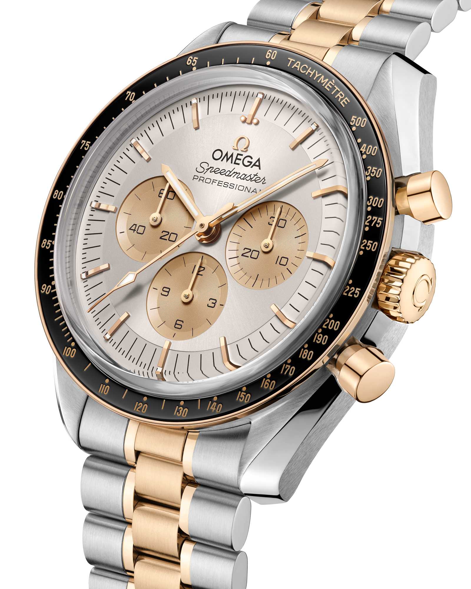 Speedmaster Moonwatch Professional 42 mm, steel ‑ Moonshine™ gold on steel ‑ Moonshine™ gold