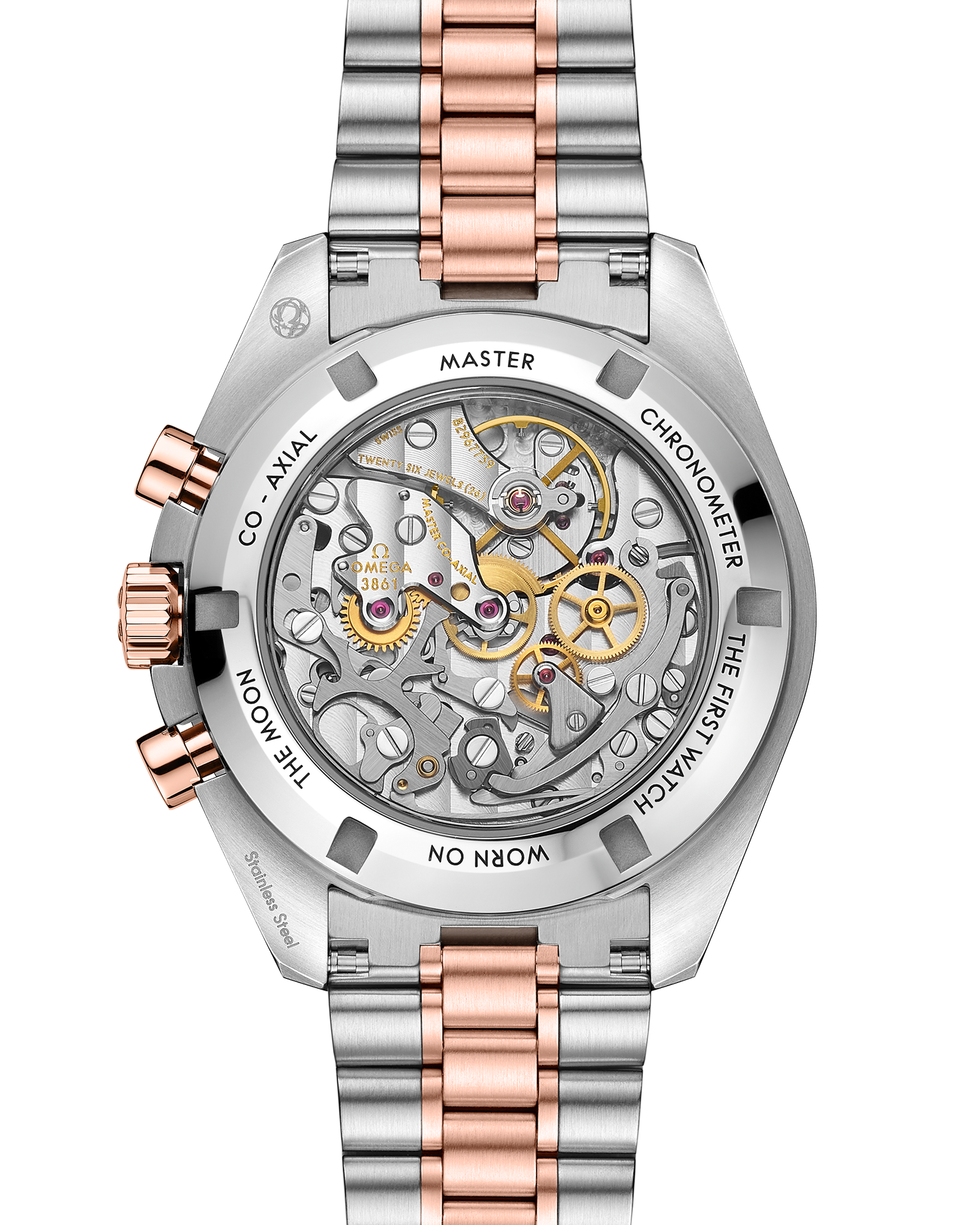 Speedmaster Moonwatch Professional 42 mm, steel ‑ Sedna™ gold on steel ‑ Sedna™ gold
