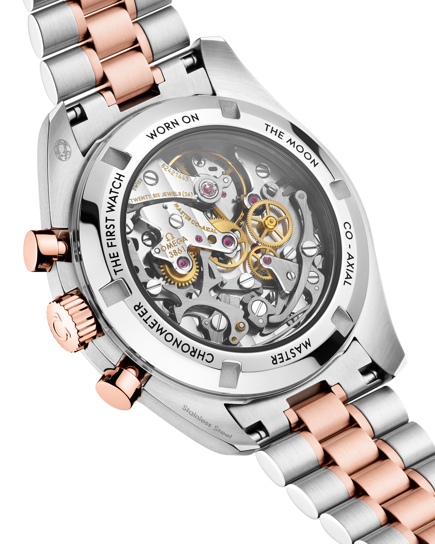 Speedmaster Moonwatch Professional 42 mm, steel ‑ Sedna™ gold on steel ‑ Sedna™ gold