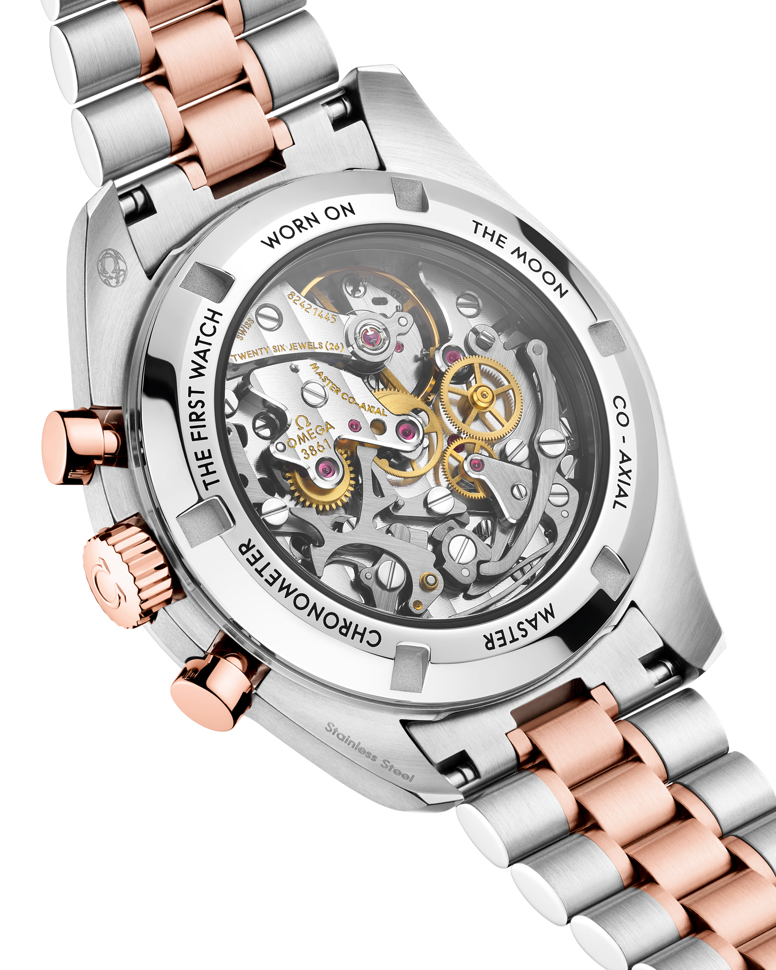 Speedmaster Moonwatch Professional 42 mm, steel ‑ Sedna™ gold on steel ‑ Sedna™ gold