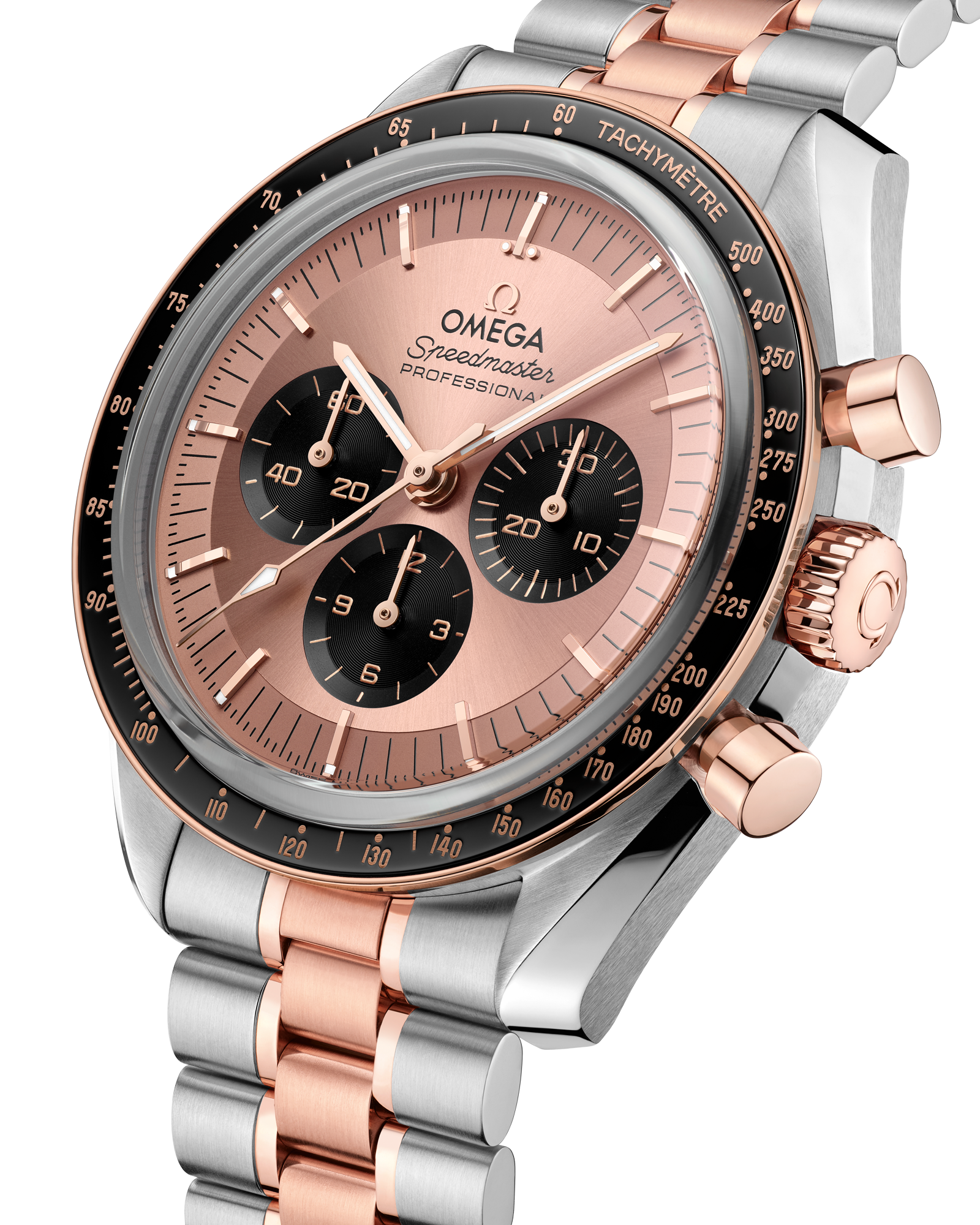 Speedmaster Moonwatch Professional 42 mm, steel ‑ Sedna™ gold on steel ‑ Sedna™ gold