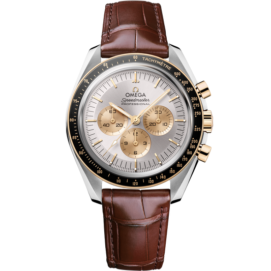 Speedmaster Moonwatch Professional 42 mm, steel ‑ Moonshine™ gold on alligator